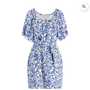 Chic Blue Floral Mini Dress